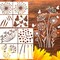 Large Flower Stencils for Fence Dandelion Stencil Floral Stencils for Outside Wood Fence Walls Furniture Fabrics